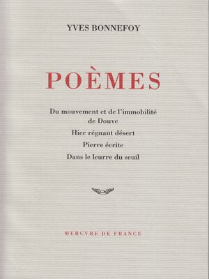 cover image of Poèmes (1945-1974)